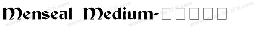 Menseal Medium字体转换